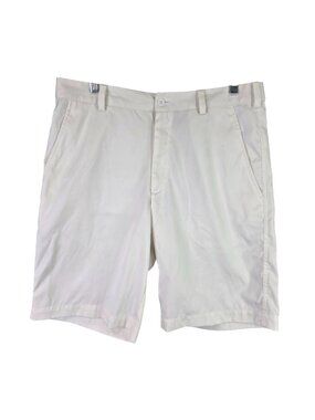 Mens Nike Golf White Dri-Fit Shorts 11" Inseam Polyester Blend Stretch M 32